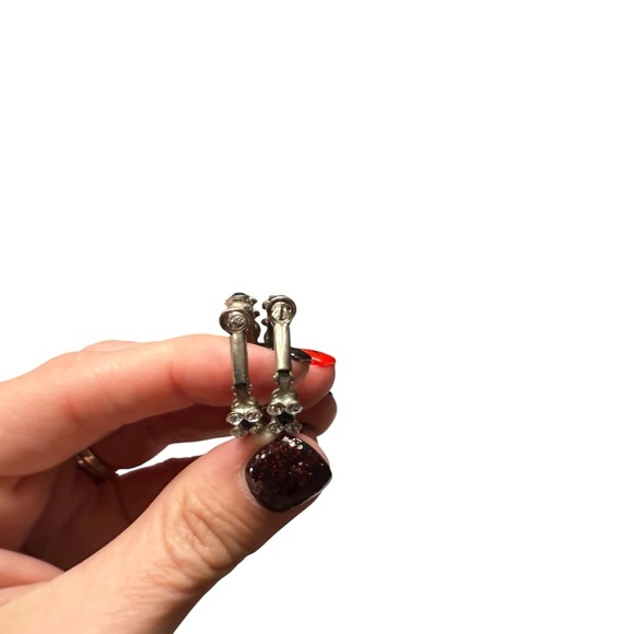 Sorrelli Silver and Blue Crystal Earrings - Picture 2 of 3